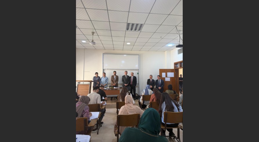 The President of Zakho University, along with his assistants, conducted an official visit to the examination halls